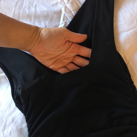 Perfect LBD Express black runched dress - Picture 4 of 6